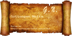 Gottsegen Netta névjegykártya